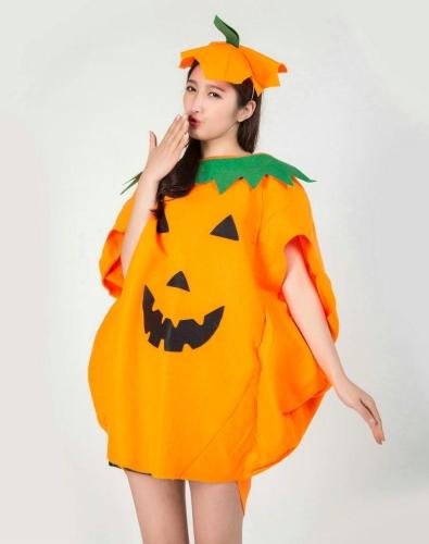 Adult Women Men Pumpkin Halloween Costume Party Wear
