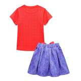 Turning Red Mei Costume Dresses Cosplay Halloween Short Sleeve Skirt Suits and Cape Outfit for Girls