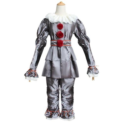 It Chapter one two Penywise Golden Silver Cosplay Costume Halloween Clown Costume