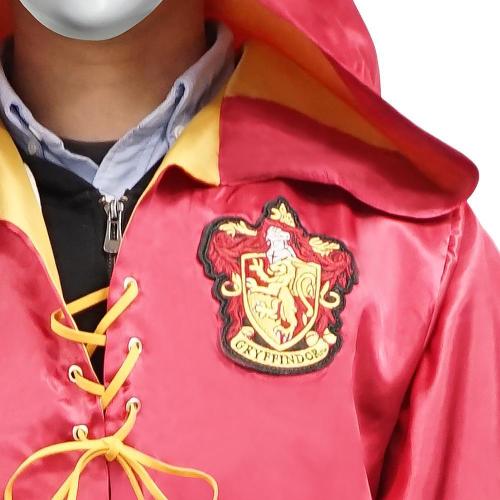 Harry Potter Cosplay Costume Deluxe Red Hooded Robe Hogwarts Themed Outfit Dress Up for Adults