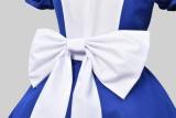 Returns Alice Cosplay Costume Maid Dress Halloween Carnival Blue Outfits Dresses For Women