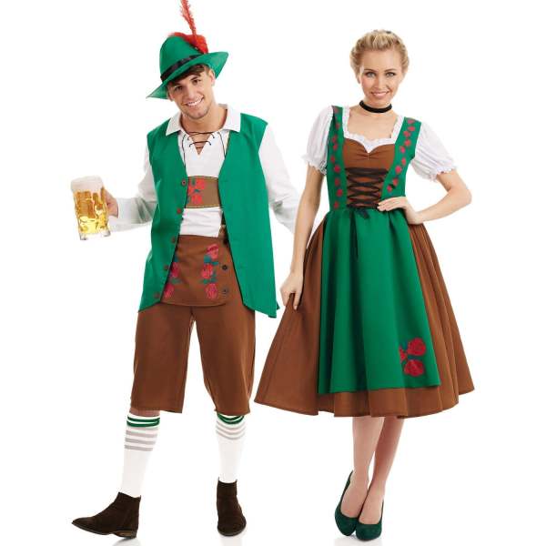 Adult German Oktoberfest Beer Festival Couple Cosplay Costume