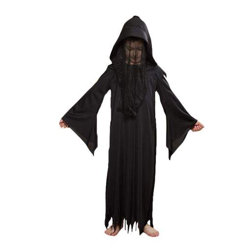 Howling Ghost Cosplay Costume Halloween Party Disguise Black Costume Specter Outfit Dress Up for Kids
