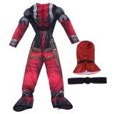 Deadpool Cosplay Costume Jumpsuit Deluxe Boys Halloween Party Fancy Dress Outfit for Kids