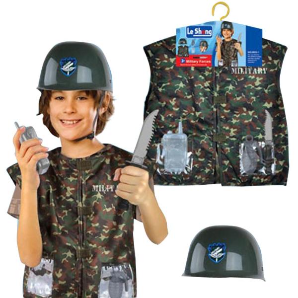 Soldier Camouflage Outfits Halloween Party Cosplay Costume for Kids