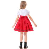red and black cosplay pattern embroidery oktoberfest costumes for girl