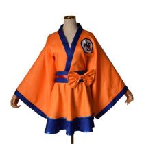 Goku Costumes Halloween Kimono Anime Cosplay Son-Goku Design Costume The Monkey King Orange Coat