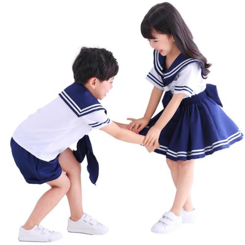 boys girls sailor warrior navy collar COS school uniform costume