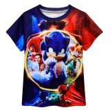 Sonic The Hedgehog T-Shirt Shorts Set Summer Outfits Costume Cosplay Halloween Party Dress Up For Kids