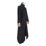 Movie The Matrix Cosplay Neo Costume Black Suit Cloak Pants Outfit Halloween Costumes for Men