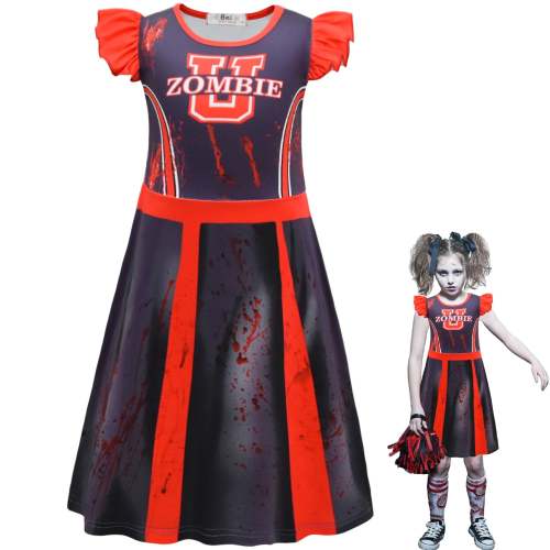 Halloween cosplay stage costume horror bloody cheerleader zombie costume