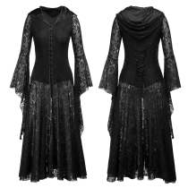 Gothic style halloween medieval vintage palace robe