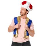 Halloween Mushroom Kingdom Red Dot Mushroom Head Captain Chino Acting Prop Costume