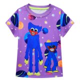 Poppy Playtime Costume Tee Shirt  Short Sleeve Round Neck Halloween Party Top T Shirts For Kids