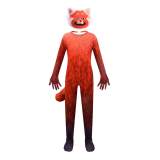 Turning Red Panda Cosplay Costume Jumpsuit Halloween Party Performance Dress Outfit for Kids