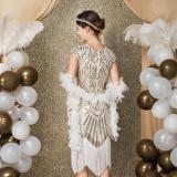 Vintage sequin skirt Gatsby style ball dress