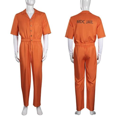 Michael Morbius Prison Jumpsuit Cosplay Costume Prisoner Uniform Halloween Carnival Outfit