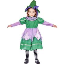 Munchkin Jungle Goblin Cosplay Costumes Bubble Sleeves Flower Fairy Dress Halloween Show Party Outfits For Girls