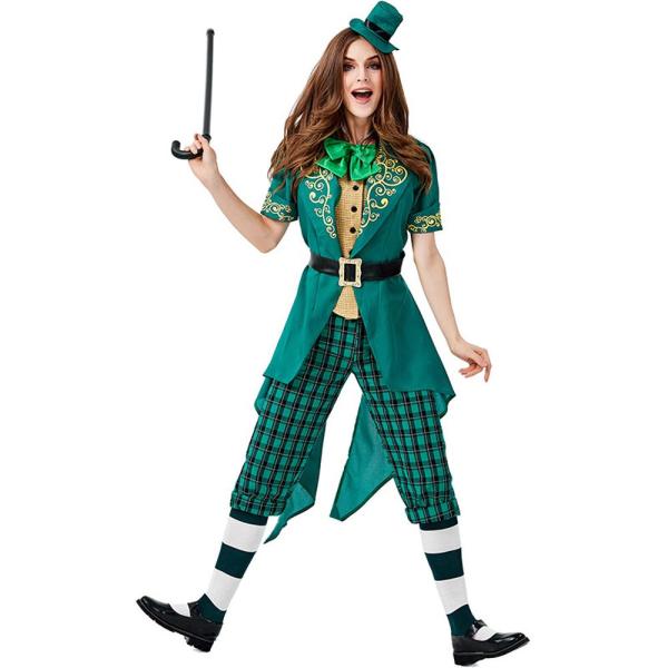 Family Costumes for St. Patrick's Carnival Party Irish Leprechaun Cosplay Women Fairy Halloween