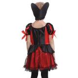 Red Queen Of Hearts Dress Kids Halloween Cos Costume Children's Day