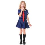 Children's Japanese anime style JK dark blue sailor costume