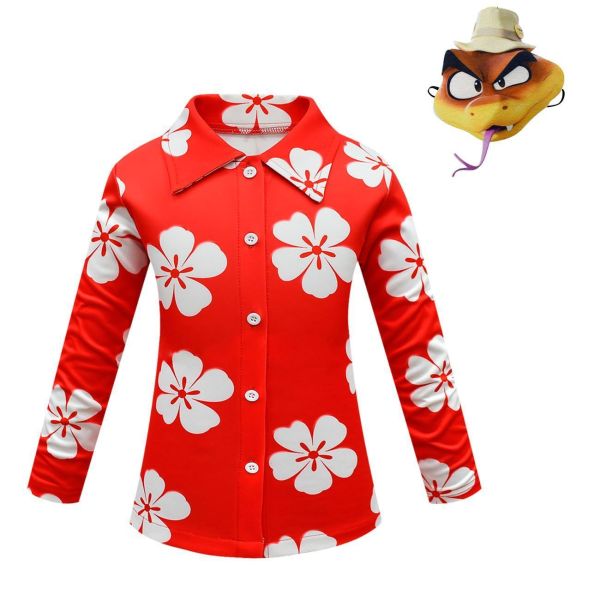 The Bad Guys Coat Jacket Top Cosplay Costumes Cartoon Halloween Party Outfit Dress Up For Kids