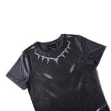 Black Panther Men T shirt Short Sleeve Running Fitness Tee Top