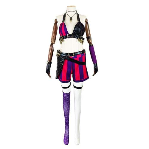 League of Legends Cosplay Costume Jinx Game Halloween Suit Outfit Sets Dress Up For Women