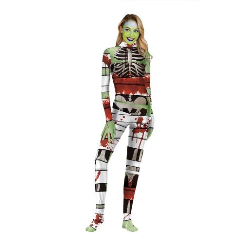 Halloween new cos funny mummy skeleton bodysuit