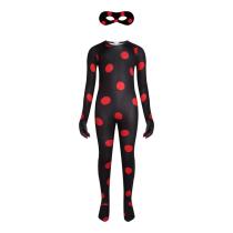 Ladybug cosplay costume zentai jumpsuit alloween Kid's Performance Costume for Girls