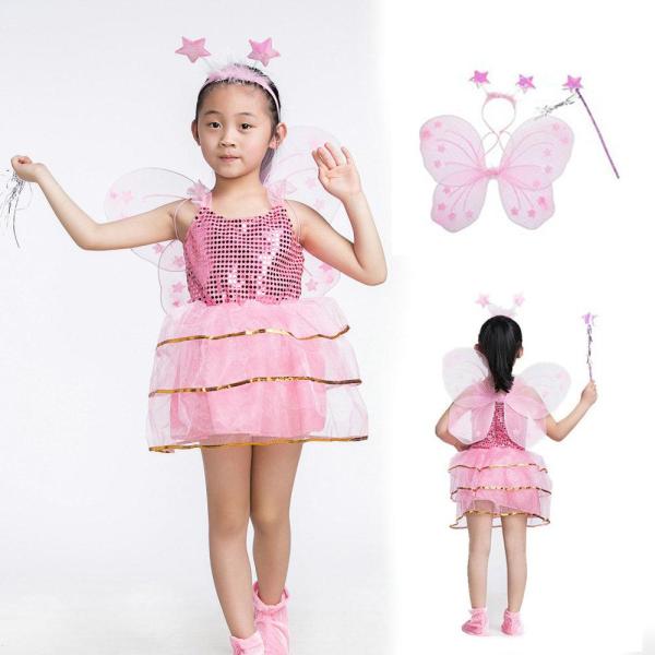 Pink Butterfly Animal kigurumi kids Cosplay Dress Party Wear Gift