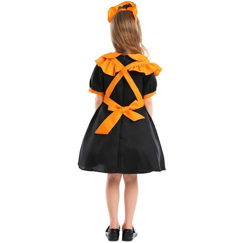 New Halloween costume orange pumpkin maid costume