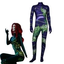 Halloween Poison Ivy Cosplay Costume Zentai Bodysuit Jumpsuit for Kids Adults