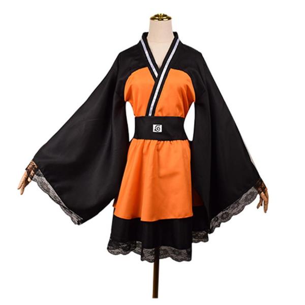 Uzumaki Costume Halloween Anime Cosplay Kimono Hokage Cos Dress Theme Party Outfit