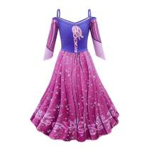 Rapunzel Cosplay Costume Halloween Fancy Party Princess Dress