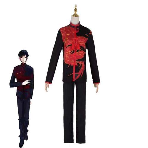 Anime costume clothing students Red dragon costume