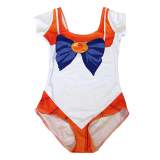 Polyester Sailor Women Bodycon Swimsuit Cosplay Costume