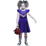 Halloween Costume Masquerade Cheerleader Zombie Dress for Kids
