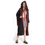 Costume Halloween Cosplay Magics Robe Hooded Cloak Wizard Robe Children Magician School Uniform Gryffindor