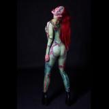 Cosplay zombie 3D printed green zentai costumes for women