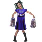 Halloween Costume Masquerade Cheerleader Zombie Dress for Kids