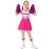School Cheerleading Uniform Costume Cheerleader Party Dress Halloween Outfit Dress Up For Girls