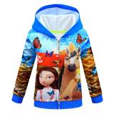 Spirit-Stallion of the Cimarron Hoodie Zip Up Cartoon Hooded Sweatshirt for Girls