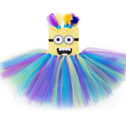 Despicable Me Minion Inspired Princess Tutu Dress Performance Apparel