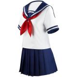 Game Yandere Simulator Cosplay Costume Uniform JK School Uniform Outfit Sailor Suit T-shirt Skirt for Women