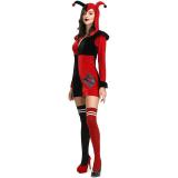 Halloween Circus Clown Quinn Dress Cosplay Costume for Women