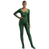Aquaman 2 Costume Wife Mera Cosplay Zentai Bodysuit for Halloween Party