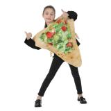 Children Pizza Slice Cosplay Costumes Funny Food Halloween Carnival Party Fancy Dress Outfit for Kids
