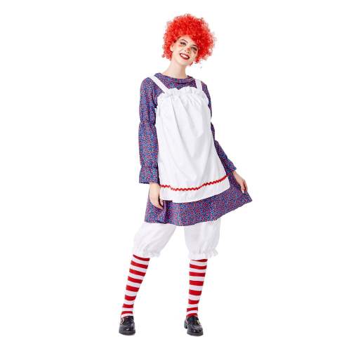 Clown Costumes Halloween Cosplay Crazy Circus Maid Role-playing Uniform Doll skirts Stage Costume