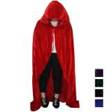 Adult Unisex Hooded Robe Long Cloak Cape Halloween Costume